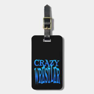 Étiquette À Bagage Crazy Wrestler