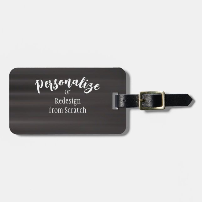 Étiquette À Bagage Créez votre propre conception personnalisée (Devant horizontal)
