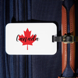 Étiquette À Bagage Créez votre propre feuille d'érable rouge du Canad