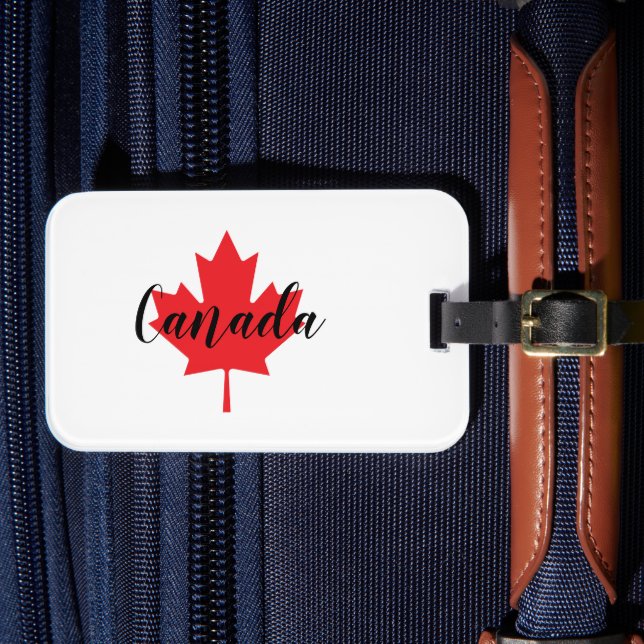 Étiquette À Bagage Créez votre propre feuille d'érable rouge du Canad (Insitu Rectoal 4)