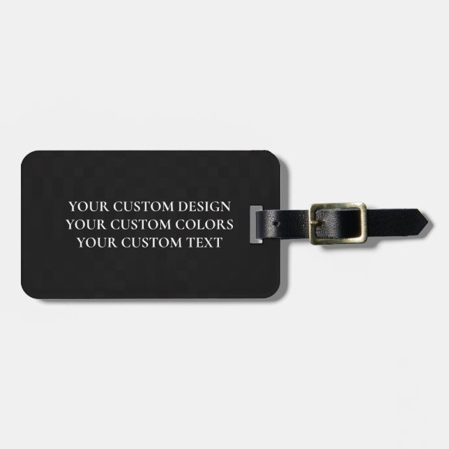 Étiquette À Bagage Créez votre propre personnalisation (Devant horizontal)