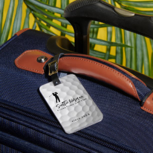 Étiquette À Bagage Creux de nom de golfeur personnalisé