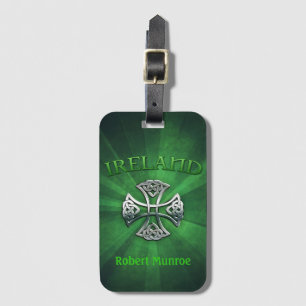 Étiquette À Bagage Croix celtique irlandaise personnalisée