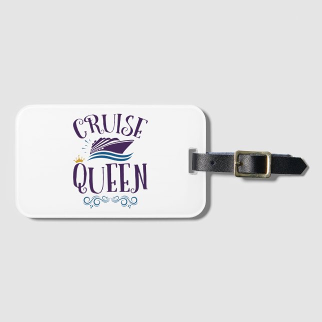 Étiquette À Bagage Cruise Queen Cute Crute Femmes (Devant Horizontal)