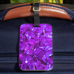 Étiquette À Bagage Crystal Amethyst Purple Gemstone