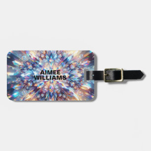 Étiquette À Bagage Crystal Holographique audacieux et brillant
