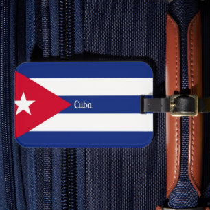 Étiquette À Bagage Cuba, drapeau de Cuba
