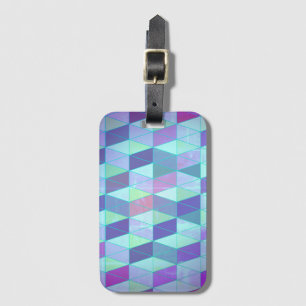 Étiquette À Bagage Cubes en triangles Motif géométrique