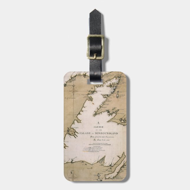 ÉTIQUETTE À BAGAGE CUISINIER : TERRE-NEUVE, 1763 (Devant Vertical)
