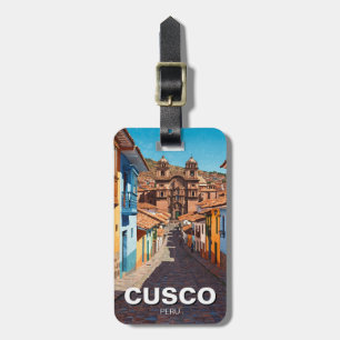 Étiquette À Bagage Cusco Pérou Voyage