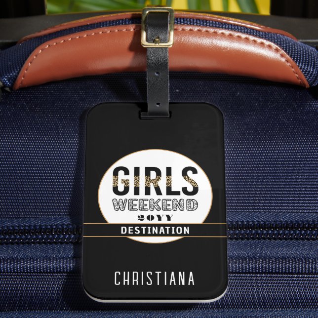 Étiquette À Bagage Custom Girls Week-end Girls Trip Vacances (Insitu Rectoal 2)