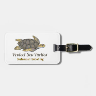 Étiquette À Bagage Customise Protéger les tortues de mer Personnalise