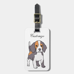 Étiquette À Bagage Cute Beagle