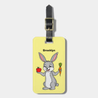 Cute bunny rabbit with vegetables