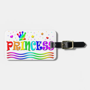 Étiquette À Bagage Cute caricature Clip Art Rainbow Princesse Tiara