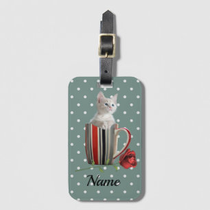 Étiquette À Bagage Cute Chat Kitten Animaux de compagnie Amateurs Cad