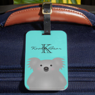 Étiquette À Bagage Cute Cudely Australia Baby Koala Oear Monogramme