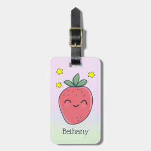 Étiquette À Bagage Cute fraise personnalisée