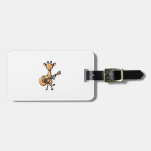 Étiquette À Bagage Cute Giraffe Jouer Guitare Giraffes Musicien Musi