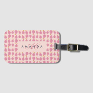 Étiquette À Bagage Cute Girly Feminine Pear Monogramme Cadeaux Initia