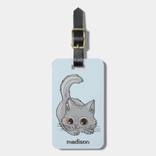 Étiquette À Bagage Cute Kitten étiquettes personnalisées de texte et 