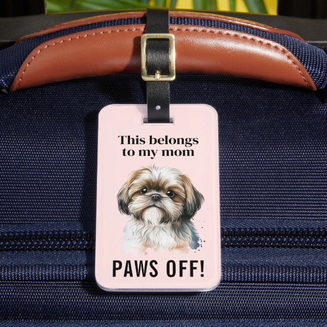 Étiquette À Bagage Cute Modern Funny Shih Tzu Amoureux des chiens (Insitu Rectoal 2)