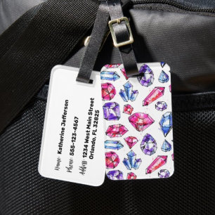 Étiquette À Bagage Cute Motif Gem