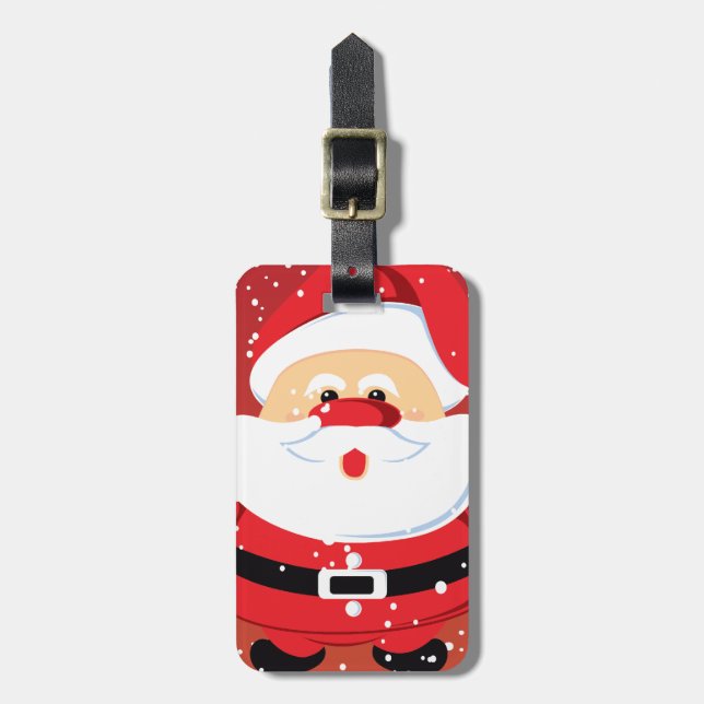 Étiquette À Bagage Cute Noël du Père Noël (Devant Vertical)