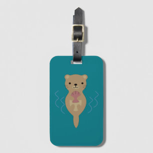 Étiquette À Bagage Cute Otter