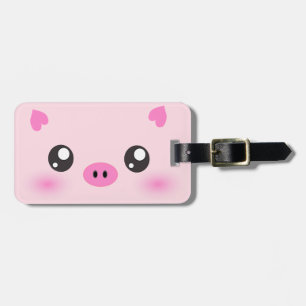 Étiquette À Bagage Cute Pig Face - minimalisme kawaii