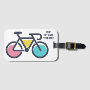 Étiquette À Bagage Cyclisme de texte personnalisé