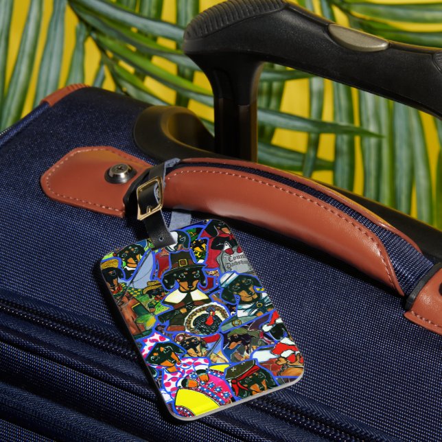 Étiquette À Bagage Dachshund Cartoons (Insitu Rectoal 1)