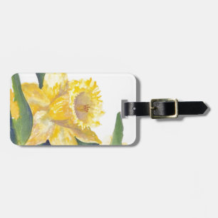 Étiquette À Bagage Daffodiques de printemps