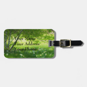 Étiquette À Bagage Daffodiques de printemps