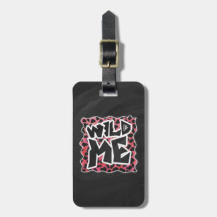 Étiquette À Bagage Dalmatie Noir et Rouge avec moi sauvage