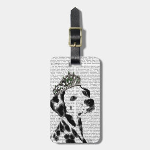 Étiquette À Bagage Dalmatien avec Tiara 2