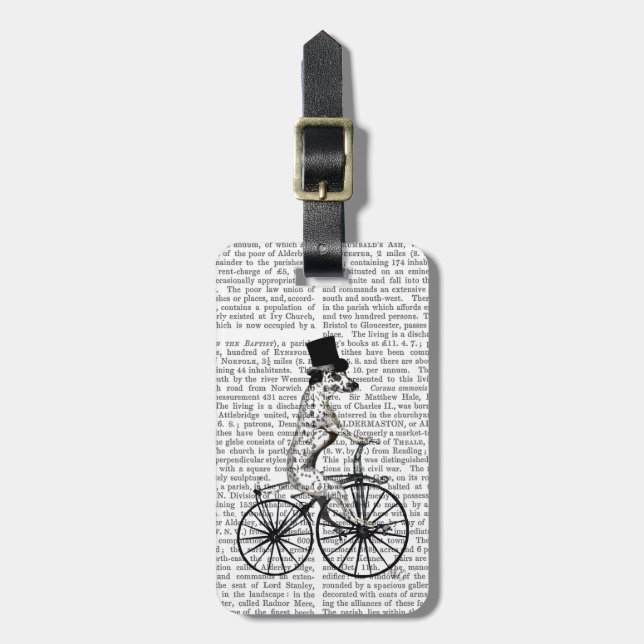 Étiquette À Bagage Dalmatien sur vélo 2 (Devant Vertical)