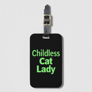 Étiquette À Bagage Dame de chat sans enfants drôle vote 2024
