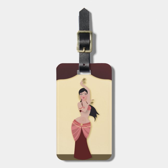 Étiquette À Bagage Danseur du ventre Danseur du Moyen-Orient (Devant Vertical)