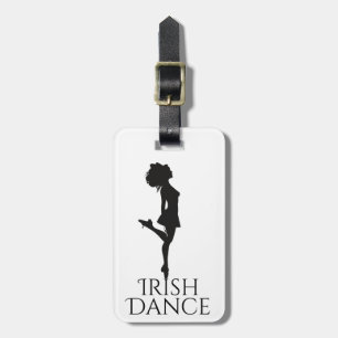 Étiquette À Bagage Danseur irlandais hard Shoe noir et blanc danse