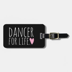 Étiquette À Bagage Danseur pour le noir de la vie avec le coeur