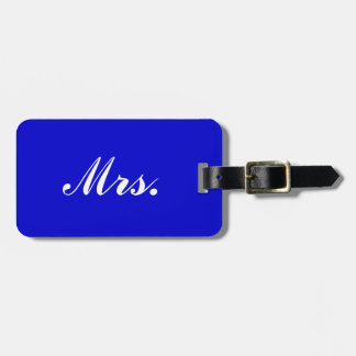 Étiquette À Bagage Dark Blue M. et Mme.