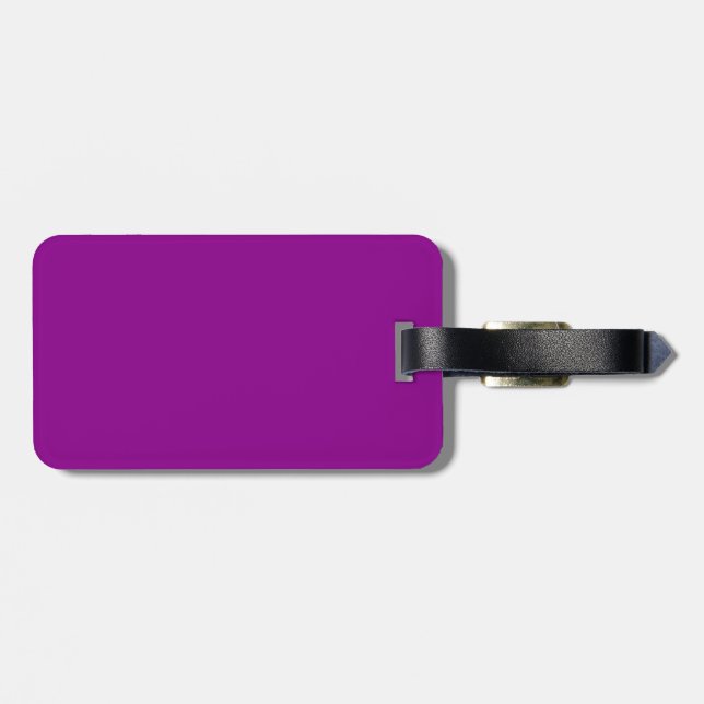 Étiquette À Bagage Dark Magenta Blank pour la personnalisation (Dos horizontal)