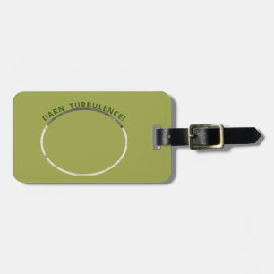 Étiquette À Bagage "DARN TURBULENCE !"/tortue sur son dos