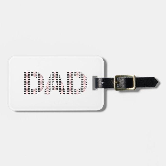 Étiquette À Bagage De papa étiquette de bagage de maman également (Devant horizontal)