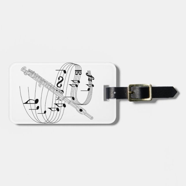 Étiquette À Bagage De petite flûte (Devant horizontal)