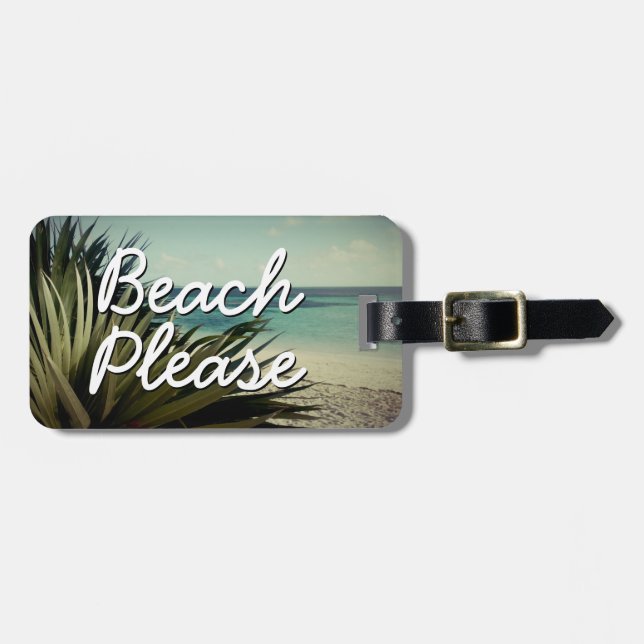 Étiquette À Bagage De PLAGE étiquettes faites sur commande de bagage (Devant horizontal)