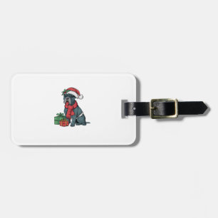 Étiquette À Bagage Décoration de fête Noël Père Noël Cane Corso Chien