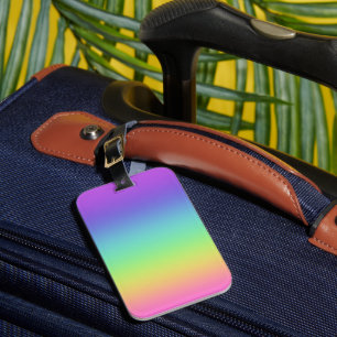 Étiquette À Bagage Dégradé arc-en-ciel brillant
