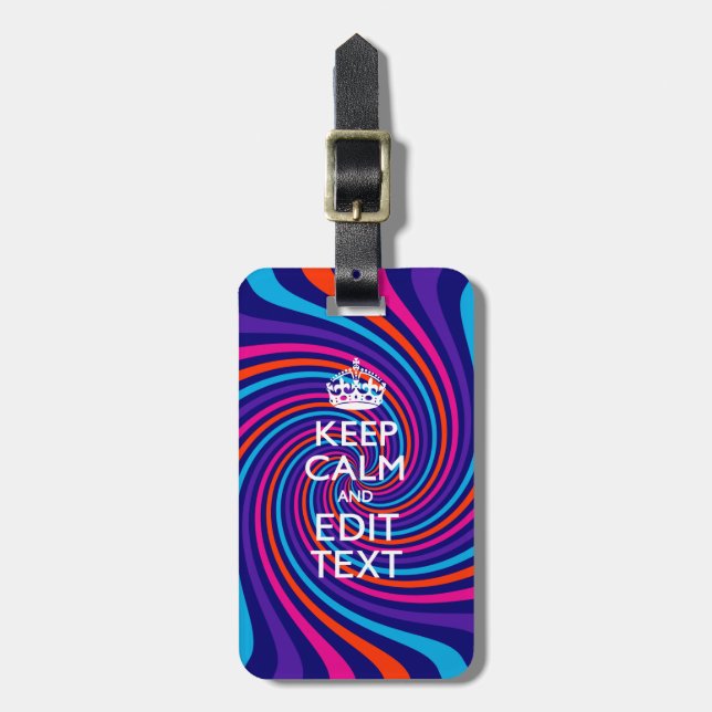 Étiquette À Bagage Demandez à votre calme persistant de dire sur une  (Devant Vertical)